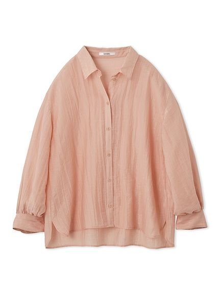 【スナイデル/SNIDEL】のシアーシャツ インテリア・キッズ・メンズ・レディースファッション・服の通販 founy(ファニー) 　ファッション　Fashion　レディースファッション　Ladies' Fashion Online　トップス・カットソー　Tops/Tshirt　シャツ/ブラウス　Shirts/Blouses　エアリー　Airy　春　Spring　カフス　Cuffs　シアー　Sheer　ストレート　Straight　リラックス　Relax　S/S・春夏　Ss・Spring/Summer　おすすめ　Recommend　夏　Summer　エレガント 上品　Elegant　CPNK[067]|ID: prp329100004600195 ipo3291000000032701740