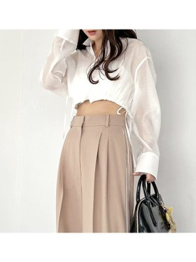 【スナイデル/SNIDEL】 シアーシャツ人気、トレンドファッション・服の通販 founy(ファニー) ファッション Fashion レディースファッション Fashion for Women トップス・カットソー Cut & Sew Tops シャツ・ブラウス・オフィスカジュアル Elegant Blouses & Button-Ups おすすめ Recommended / Our Picks イエロー Yellow ウェーブ Wavy Pattern クロップド Cropped, Short Length コンパクト Compact, Small Size シアー Sheer, See-Through ドローストリング Drawstring, Pull Cord バランス Balance, Style Balance リボン Ribbon, Bow リラックス Relax, Relaxed Fit 今季 This Season, Current Season 旅行 Travel 春 Spring |ID:prp329100004600195