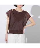【エヌ ナチュラルビューティーベーシック/N.Natural Beauty basic】のVネックシアーニット タンクセット ブラウン|ID: prp329100004600198 ipo3291000000032701751