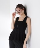 【プロポーション ボディドレッシング/PROPORTION BODY DRESSING】の《EDIT COLOGNE》透かし編みペプラム SET UP ブラック|ID: prp329100004600199 ipo3291000000032742985