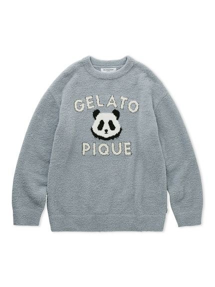【ジェラートピケ オム/GELATO PIQUE HOMME / MEN】の【HOMME】パウダーパンダジャガードプルオーバー インテリア・キッズ・メンズ・レディースファッション・服の通販 founy(ファニー) 　ファッション　Fashion　メンズファッション　Fashion for Men　トップス・カットソー　Cut & Sew Tops　シンプル　Simple, Minimal　パウダー　Powder, Soft Tone　メンズ　Men's, Menswear　春　Spring　BLU[086]|ID: prp329100004600218 ipo3291000000032701868