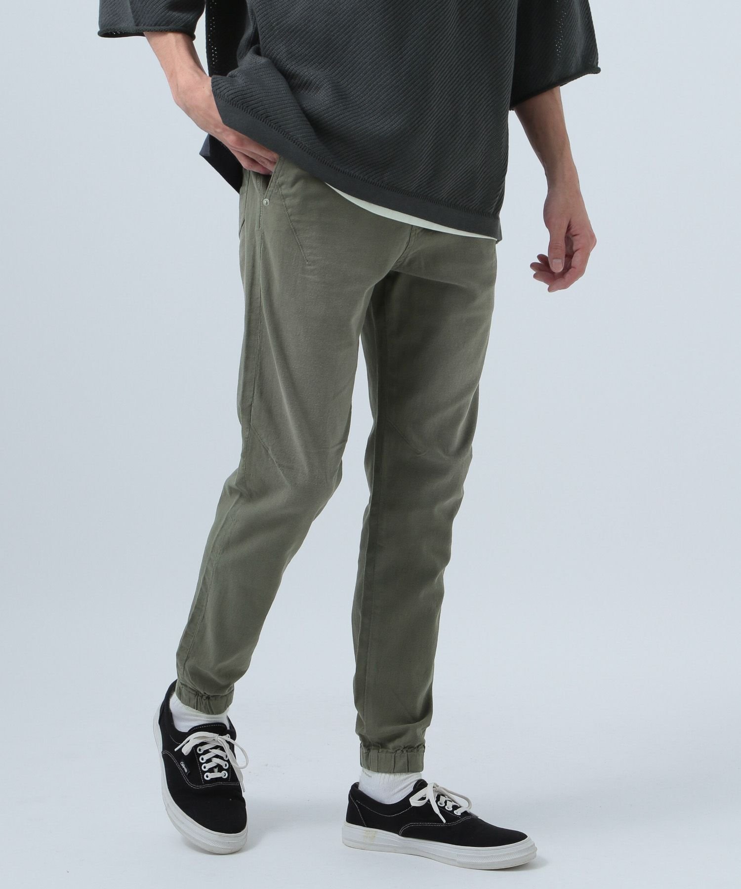 【ベイフロー/BAYFLOW / MEN】の定番のストレッチパンツ FLOWカラージョグパンツ インテリア・キッズ・メンズ・レディースファッション・服の通販 founy(ファニー) 　ファッション　Fashion　メンズファッション　Men's Style Online　ボトムス　Bottoms/Men　おすすめ　Recommend　ストレッチ　Stretch　スピンドル　Spindle　リネン　Linen　ヴィンテージ　Vintage　定番　Standard　グリーン78|ID: prp329100004600219 ipo3291000000032701874