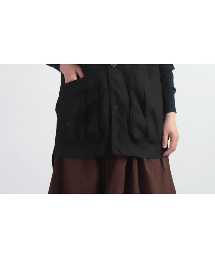【ドミンゴ/DOMINGO】のダンプ硫化染め BIGポケットベスト インテリア・キッズ・メンズ・レディースファッション・服の通販 founy(ファニー) https://founy.com/ ファッション Fashion レディースファッション Ladies' Fashion Online アウター Coat Outerwear トップス・カットソー Tops/Tshirt ベスト/ジレ Gilets/Vests カットソー Cut And Sew ベスト Vest ポケット Pocket ミリタリー Military |ID: prp329100004600222 ipo3291000000032701900