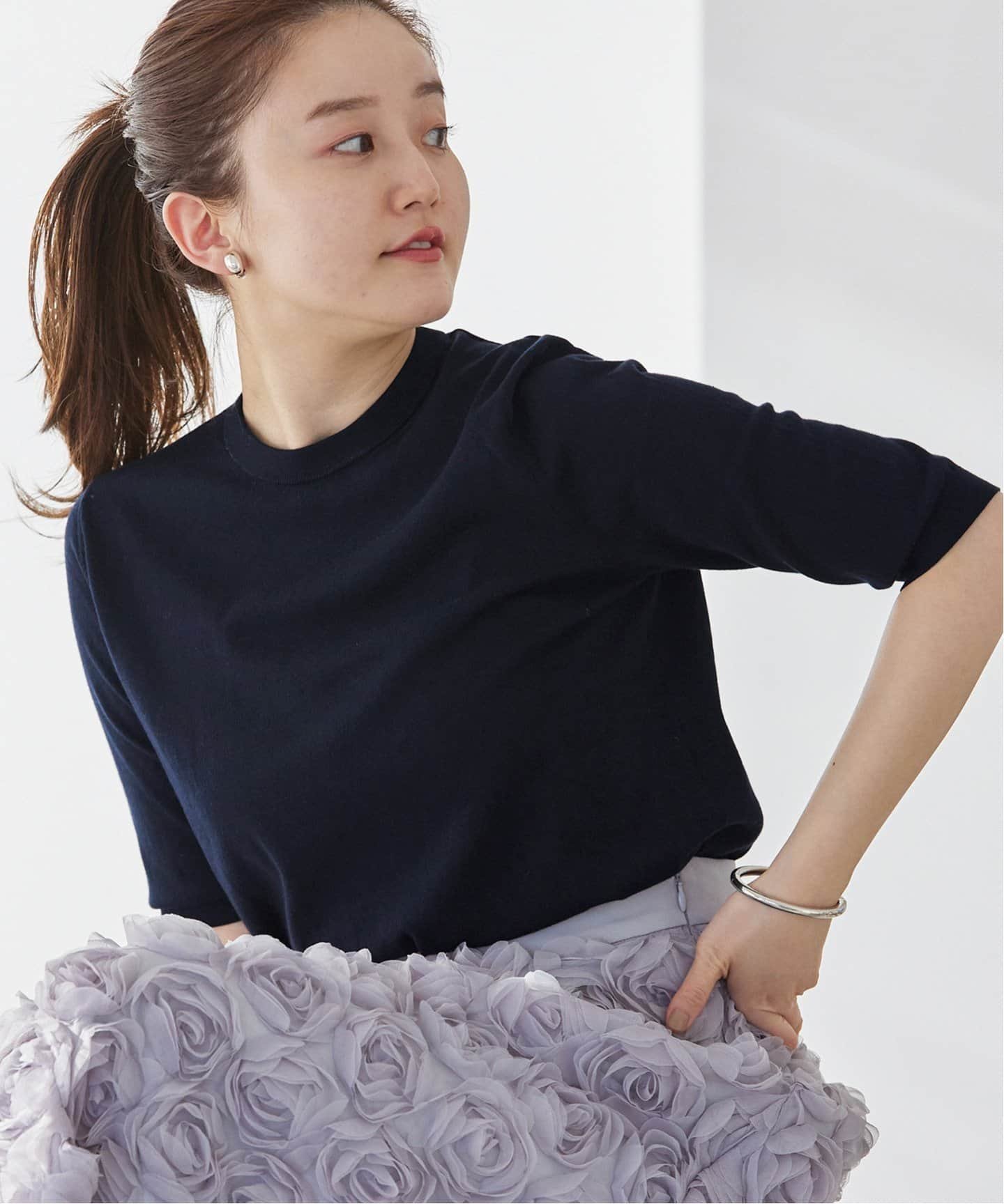 【イエナ/IENA】の《追加》PARIGI 半袖プルオーバー インテリア・キッズ・メンズ・レディースファッション・服の通販 founy(ファニー) 　ファッション　Fashion　レディースファッション　Ladies' Fashion Online　トップス・カットソー　Tops/Tshirt　プルオーバー　Pullover　2025年　2025　2025春夏・S/S　Ss,Spring/Summer,2025　半袖　Short Sleeve　ネイビー|ID: prp329100004600234 ipo3291000000032701963