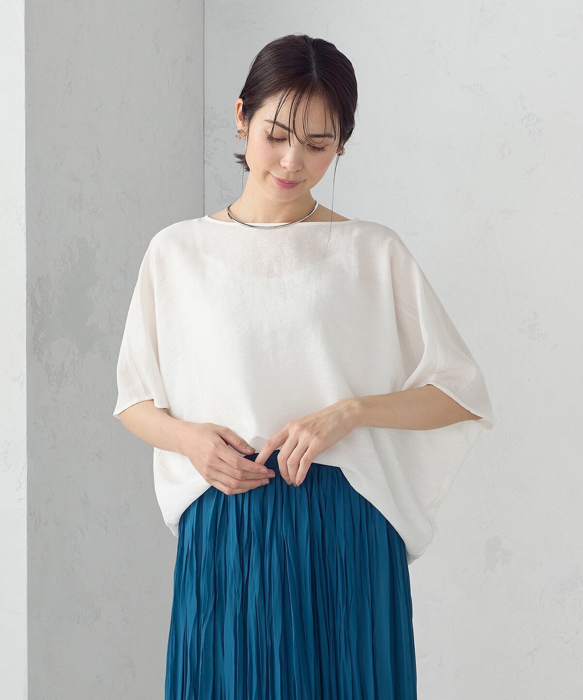 【コムサイズム/COMME CA ISM】の日本の色 Tブラウス インテリア・キッズ・メンズ・レディースファッション・服の通販 founy(ファニー) 　ファッション　Fashion　レディースファッション　Ladies' Fashion Online　トップス・カットソー　Tops/Tshirt　シャツ/ブラウス　Shirts/Blouses　ドレープ　Drape　バランス　Balance　リネン　Linen　ロング　Long　ワイド　Wide　夏　Summer　卯の花色(ホワイト)|ID: prp329100004600238 ipo3291000000032701982