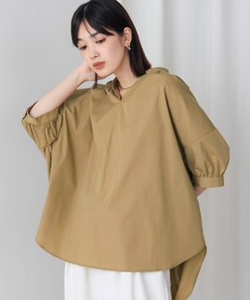 【バブ ブージュルード/Bab Bou Jeloud】のバックギャザーシャツブラウス 人気、トレンドファッション・服の通販 founy(ファニー) ファッション Fashion レディースファッション Ladies' Fashion Online トップス・カットソー Tops/Tshirt シャツ/ブラウス Shirts/Blouses バッグ Bag シンプル Simple スタンド Stand ストライプ Stripe 再入荷 Restock/Back In Stock/Re Arrival 無地 Plain Color |ID:prp329100004600240