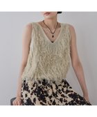 【ジーナシス/JEANASiS】のライトグロッシーループフリンジNS 人気、トレンドファッション・服の通販 founy(ファニー) ファッション Fashion レディースファッション Fashion for Women おすすめ Recommended / Our Picks インナー Innerwear カットソー Cut and Sewn Top フリンジ Fringe, Tassel フレア Flare, Flared ベスト Vest, Waistcoat ボトム Bottoms, Lower Wear ループ Loop, Loop Knit ワイド Wide, Wide Fit 半袖 Short Sleeve, Half Sleeve thumbnail アイボリー|ID: prp329100004600247 ipo3291000000032723044
