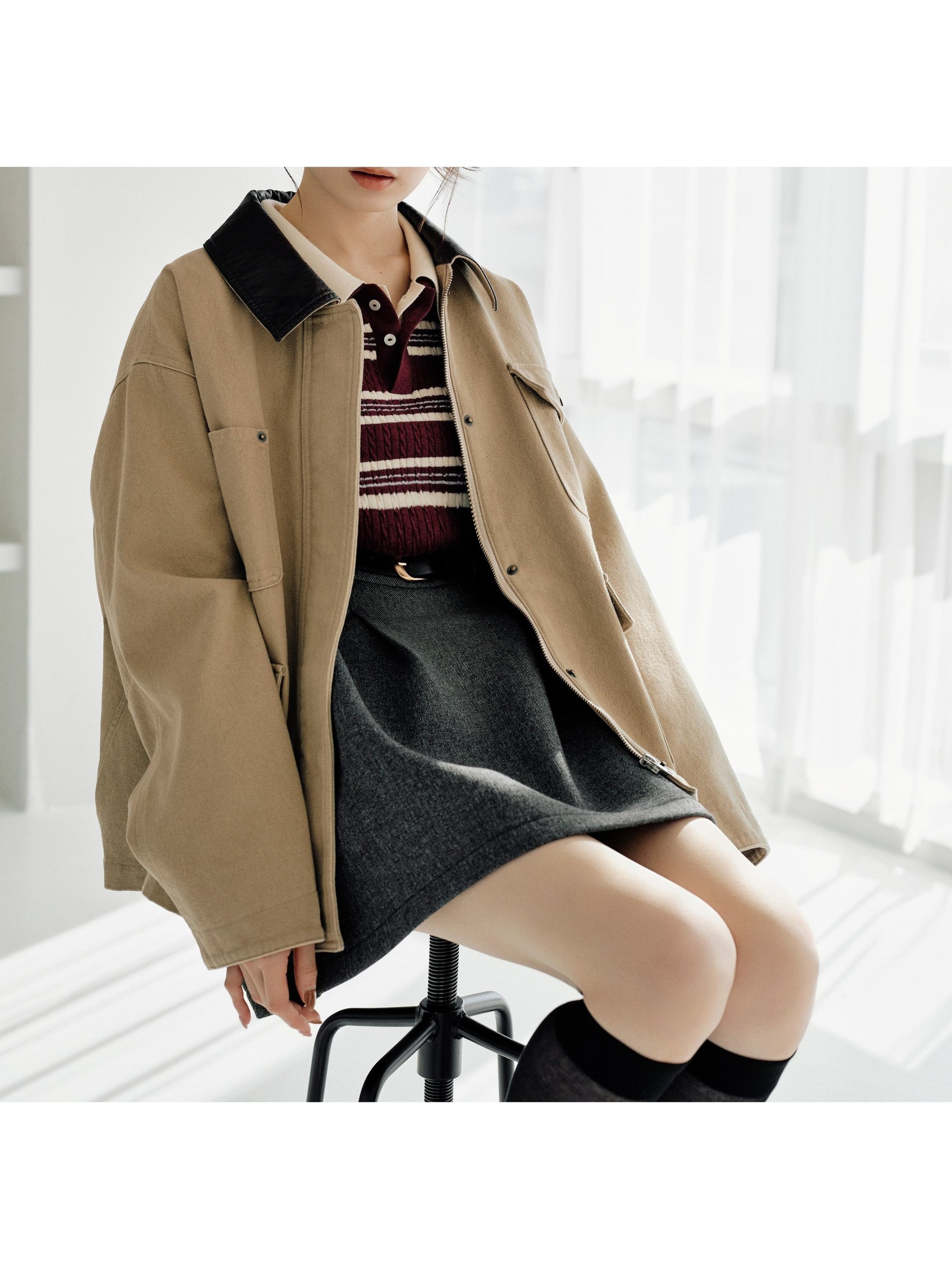 【スナイデル/SNIDEL】のバリエミドルブルゾン インテリア・キッズ・メンズ・レディースファッション・服の通販 founy(ファニー) 　ファッション　Fashion　レディースファッション　Fashion for Women　アウター　Coat / Outerwear Collection　ブルゾンジャケット・スポーティアウター　Blouson Jackets　ヴィンテージ　Vintage Style　ジャケット　Jacket, Outerwear　ストレート　Straight, Straight Cut　トレンド　Trend, Trending Now　パターン　Pattern, Design Print　フラップ　Flap, Flap Pocket　フロント　Front, Front Design　ボトム　Bottoms, Lower Wear　ポケット　Pocket, Pocket Detail　おすすめ　Recommended / Our Picks　エレガント 上品　Elegant　BEG[037]|ID: prp329100004600248 ipo3291000000033473439