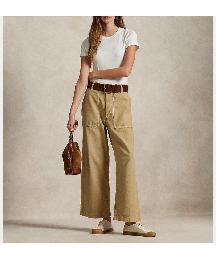 【ラルフローレン/RALPH LAUREN】のRicky ワイドレッグ クロップ パンツ インテリア・キッズ・メンズ・レディースファッション・服の通販 founy(ファニー) https://founy.com/ ファッション Fashion レディースファッション Ladies' Fashion Online パンツ Pants くるぶし Ankle なめらか Smooth フロント Front ポケット Pocket ループ Loop |ID: prp329100004600281 ipo3291000000032702429