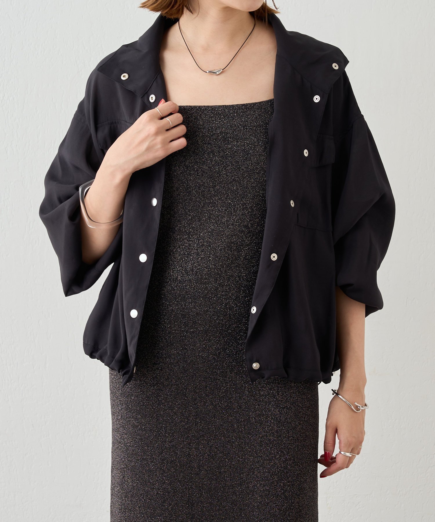 【パルグループ/PAL GROUP】の【SHENERY】シアーブルゾン インテリア・キッズ・メンズ・レディースファッション・服の通販 founy(ファニー) 　ファッション　Fashion　レディースファッション　Fashion for Women　アウター　Coat / Outerwear Collection　ブルゾンジャケット・スポーティアウター　Blouson Jackets　シアー　Sheer, See-Through　バランス　Balance, Style Balance　ブルゾン　Blouson, Bomber Jacket　夏　Summer　ブラック|ID: prp329100004600286 ipo3291000000032744912
