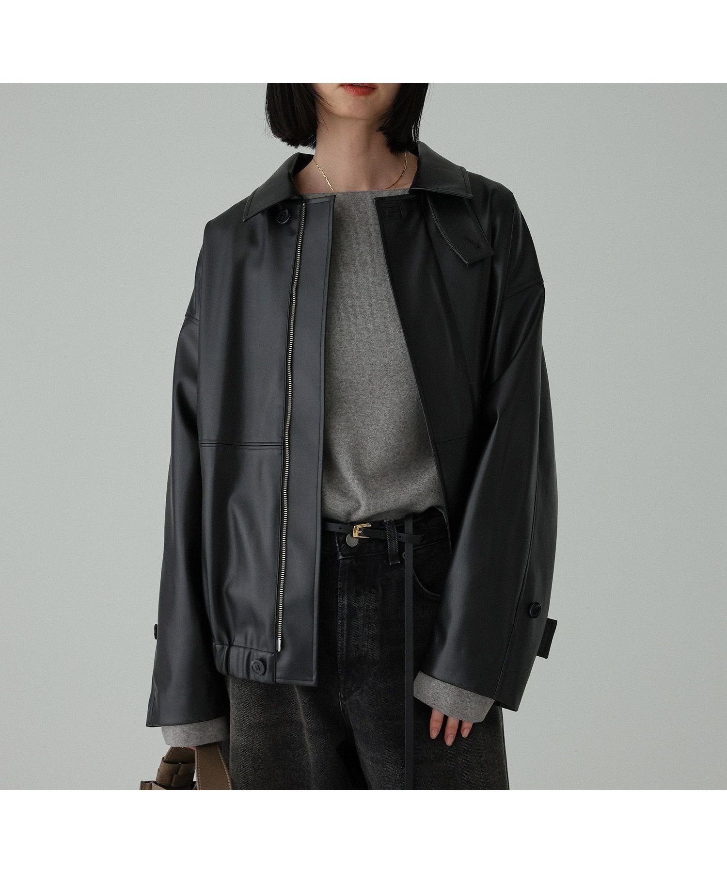 【バビロン/BABYLONE / KIDS】のフェイクレザーカバーオール インテリア・キッズ・メンズ・レディースファッション・服の通販 founy(ファニー) 　ファッション　Fashion　キッズファッション　Fashion for Kids　ジャケット　Jacket, Outerwear　フェイクレザー　Faux Leather, PU Leather　フォルム　Silhouette, Form　再入荷　Restock / Back in Stock　A/W・秋冬　Autumn/Winter　ブラック19|ID: prp329100004600293 ipo3291000000032702489