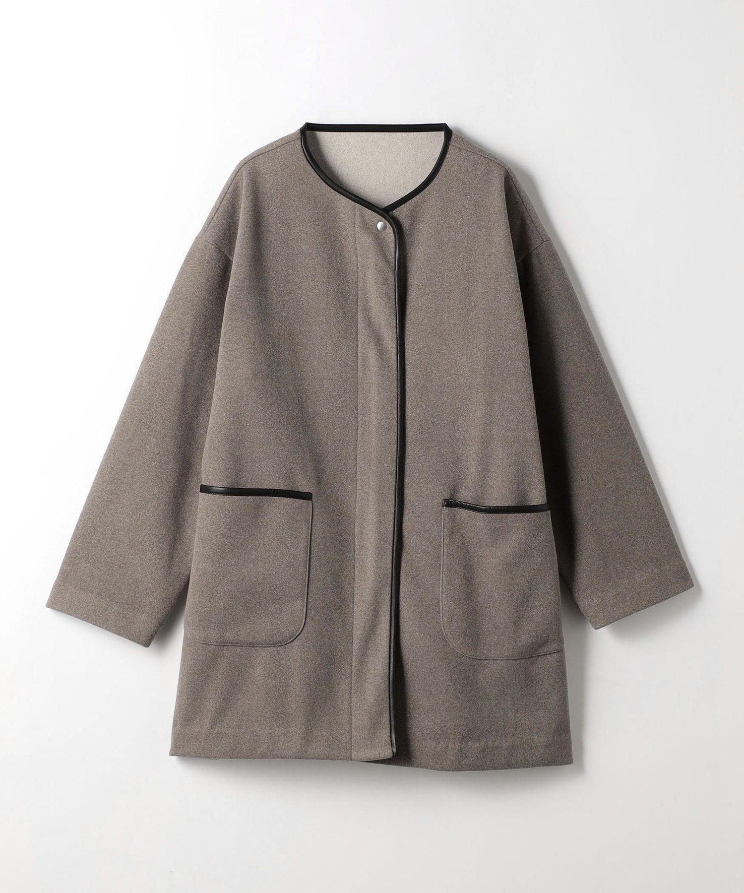 【その他のブランド/Other】のニットメルトン パイピングコート A DAY IN THE LIFE 人気、トレンドファッション・服の通販 founy(ファニー) 　ファッション　Fashion　レディースファッション　Ladies' Fashion Online　アウター　Coat Outerwear　コート　Coats　シンプル　Simple　スウェット　Sweat　スラックス　Slacks　タートル　Turtle　ダブル　Double　デニム　Denim　パイピング　Piping　フェイス　Face　ミドル　Middle　メルトン　Melton　定番　Standard　 other-1|ID: prp329100004600322 ipo3291000000032702652