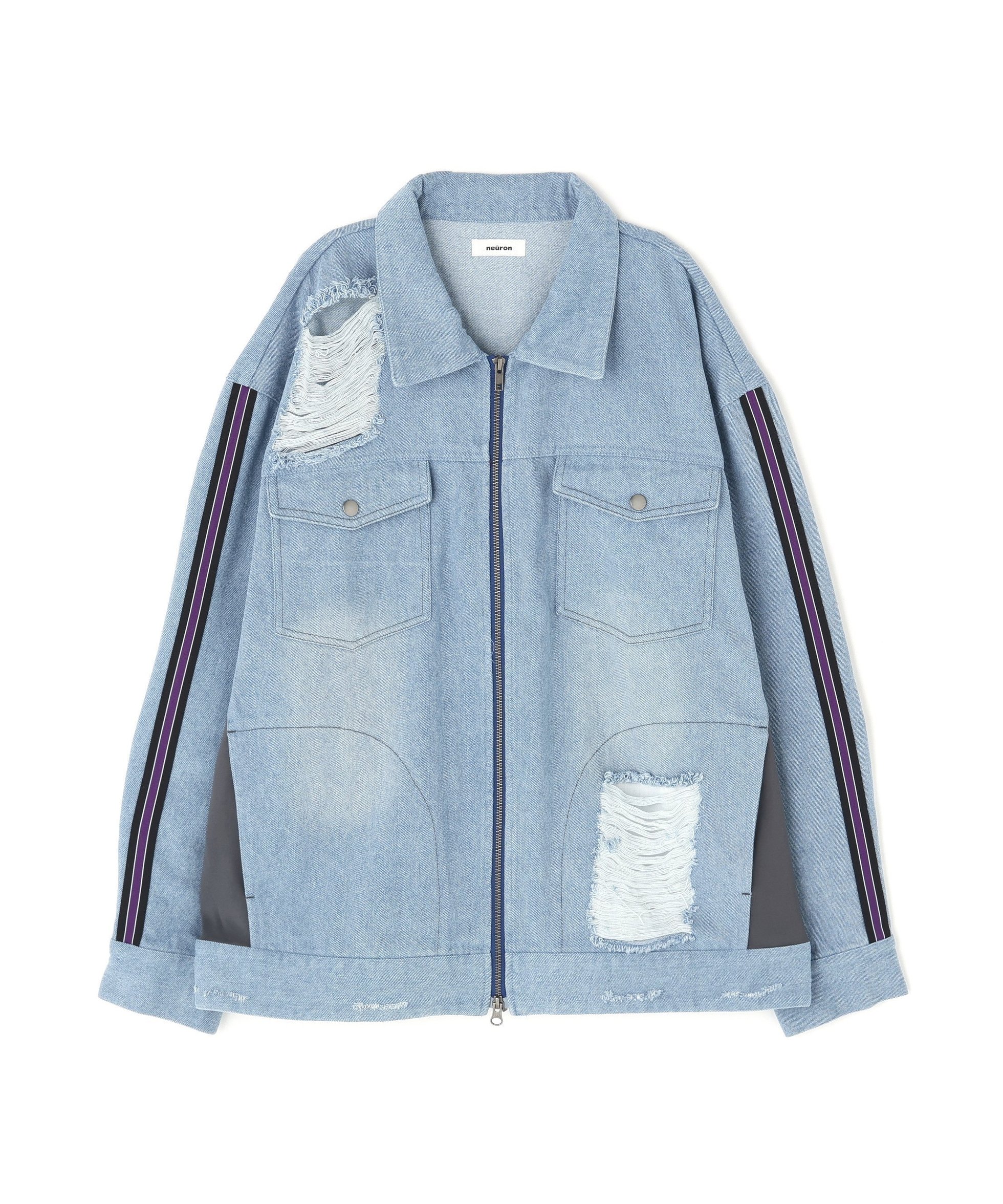【エルエイチピー/LHP】のneuron/にゅうろん/デニムジャージジャケット 人気、トレンドファッション・服の通販 founy(ファニー) 　ファッション　Fashion　レディースファッション　Fashion for Women　アウター　Coat / Outerwear Collection　レディースジャケット・軽アウター　Jackets　ジャケット　Jacket, Outerwear　スポーティ　Sporty, Casual Athletic　ダメージ　Distressed, Destroyed　デニム　Denim, Jeans Material　 other-1|ID: prp329100004600329 ipo3291000000032702711