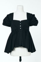 【その他のブランド/Other】のOPEN-BACK GATHERED ORGANIC COTTON TOP BLACK|ID: prp329100004600334 ipo3291000000032702758