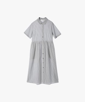 【アニエスベー ファム/agnes b. FEMME】のコットンボイルストライプワンピース 人気、トレンドファッション・服の通販 founy(ファニー) ファッション Fashion レディースファッション Fashion for Women ワンピース Dresses ギャザー Gathered, Ruffled ストライプ Stripe, Striped Pattern |ID:prp329100004600508