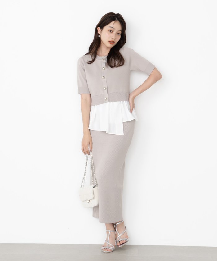 【プロポーション ボディドレッシング/PROPORTION BODY DRESSING】のレイヤード風ニットセットアップ インテリア・キッズ・メンズ・レディースファッション・服の通販 founy(ファニー) https://founy.com/ ファッション Fashion レディースファッション Fashion for Women トップス・カットソー Cut & Sew Tops ニット Knit Tops & Sweaters カーディガン Cardigan, Knitwear セットアップ Set-Up, Coordinated Outfit バランス Balance, Style Balance フェミニン Feminine, Girly |ID: prp329100004600511 ipo3291000000032708365