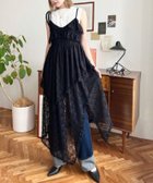 【その他のブランド/Other】のフラワーストレッチレースフロントスリットアシンメトリーキャミワンピース ブラック|ID: prp329100004600513 ipo3291000000032708381