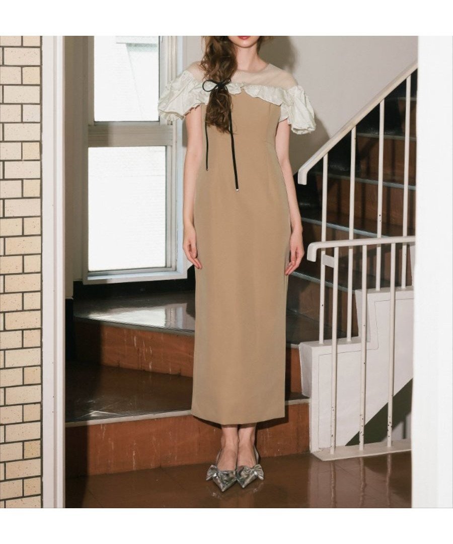 【その他のブランド/Other】のribbon mashmallow dress インテリア・キッズ・メンズ・レディースファッション・服の通販 founy(ファニー) 　ファッション　Fashion　レディースファッション　Fashion for Women　ワンピース　Dresses　フォーマル・パーティードレス・結婚式用ドレス　Elegant & Casual Dresses　ベージュ|ID: prp329100004600531 ipo3291000000032708510