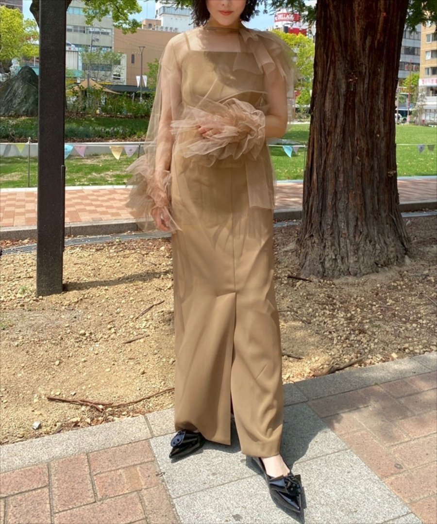 【その他のブランド/Other】のblooming tulle dress インテリア・キッズ・メンズ・レディースファッション・服の通販 founy(ファニー) 　ファッション　Fashion　レディースファッション　Fashion for Women　ワンピース　Dresses　フォーマル・パーティードレス・結婚式用ドレス　Elegant & Casual Dresses　ベージュ|ID: prp329100004600532 ipo3291000000032708515