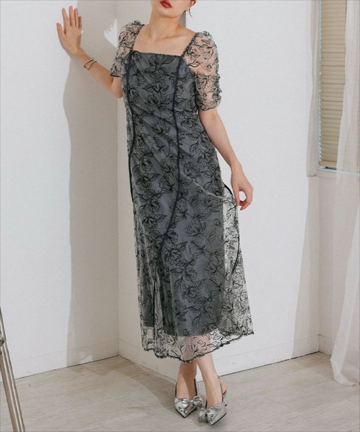 【その他のブランド/Other】のwave piping frare dress インテリア・キッズ・メンズ・レディースファッション・服の通販 founy(ファニー) https://founy.com/ ファッション Fashion レディースファッション Fashion for Women ワンピース Dresses フォーマル・パーティードレス・結婚式用ドレス Elegant & Casual Dresses |ID: prp329100004600536 ipo3291000000032708549