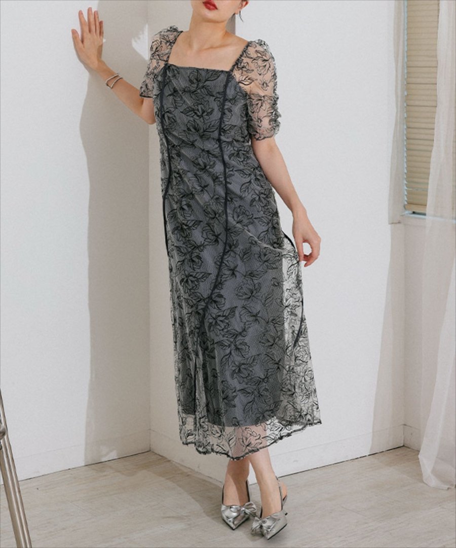 【その他のブランド/Other】のwave piping frare dress 人気、トレンドファッション・服の通販 founy(ファニー) 　ファッション　Fashion　レディースファッション　Fashion for Women　ワンピース　Dresses　フォーマル・パーティードレス・結婚式用ドレス　Elegant & Casual Dresses　 other-1|ID: prp329100004600536 ipo3291000000032708549