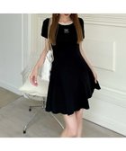 【ロイヤルパーティー/ROYAL PARTY】のラインストーンロゴカットミニフレアワンピース 人気、トレンドファッション・服の通販 founy(ファニー) ファッション Fashion レディースファッション Fashion for Women ワンピース Dresses キャップ Cap, Baseball Cap スニーカー Sneakers, Trainers フィット Fit, Slim Fit フレア Flare, Flared thumbnail ブラック|ID: prp329100004600541 ipo3291000000032708585