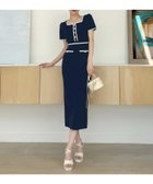 【ロイヤルパーティー/ROYAL PARTY】のチェーン配色タイトワンピース 人気、トレンドファッション・服の通販 founy(ファニー) ファッション Fashion レディースファッション Fashion for Women ワンピース Dresses チェーン Chain, Chain Strap エレガント 上品 Elegant thumbnail ネイビー|ID: prp329100004600542 ipo3291000000032708593