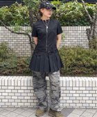 【その他のブランド/Other】のフロントジッププリーツミ二ワンピース ブラック|ID: prp329100004600560 ipo3291000000032708701