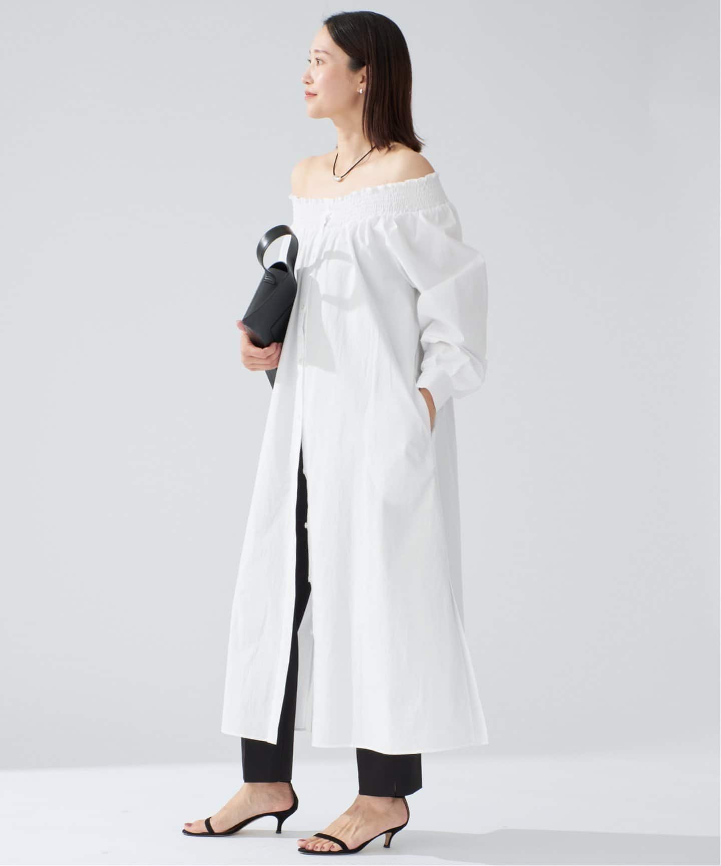 【ヴェルメイユ パー イエナ/VERMEIL par iena】のコットンタイプライターシャーリングワンピース 人気、トレンドファッション・服の通販 founy(ファニー) 　ファッション　Fashion　レディースファッション　Fashion for Women　ワンピース　Dresses　2025年　2025　2025春夏・S/S　Spring/Summer 2025 SS25　シャーリング　Shirring, Ruched　デコルテ　Décolleté, Neckline　 other-1|ID: prp329100004600562 ipo3291000000032708705