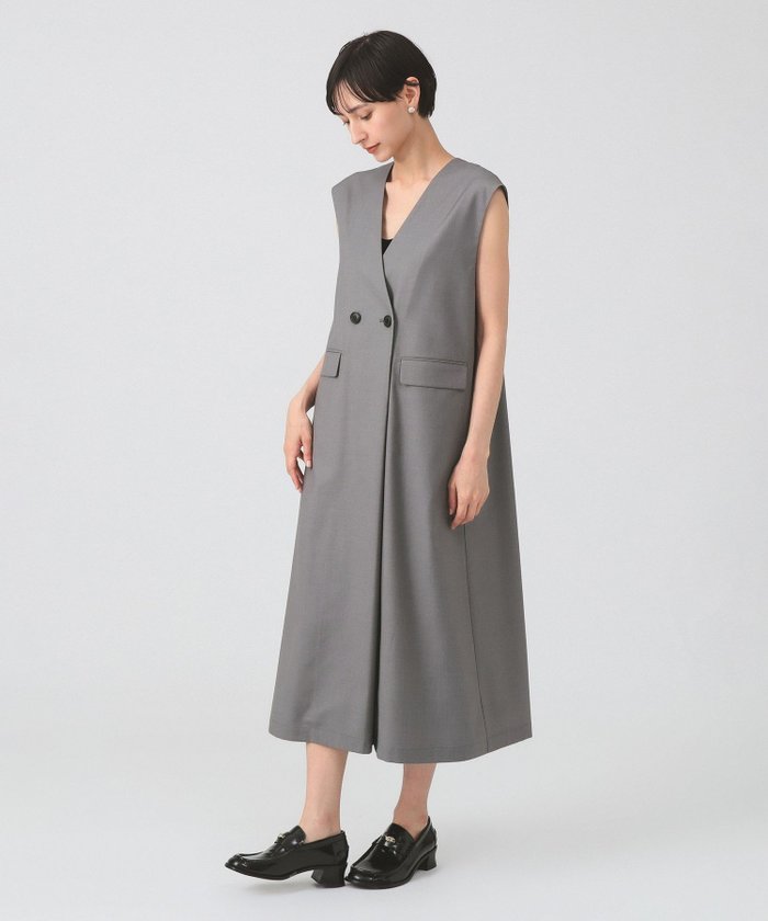 【ビームス ウイメン/BEAMS】のロング ジレ ワンピース インテリア・キッズ・メンズ・レディースファッション・服の通販 founy(ファニー) https://founy.com/ ファッション Fashion レディースファッション Fashion for Women アウター Coat / Outerwear Collection ラップ Wrap, Wrap Design ロング Long, Long-Length エレガント 上品 Elegant 結婚式 Wedding |ID: prp329100004600567 ipo3291000000032708734