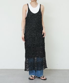 【パルグループ/PAL GROUP】の【SHENERY】透かし編スパンコールキャミドレス 人気、トレンドファッション・服の通販 founy(ファニー) ファッション Fashion レディースファッション Fashion for Women トップス・カットソー Cut & Sew Tops キャミソール&ノースリーブ Camisoles & Sleeveless Tops ワンピース Dresses フォーマル・パーティードレス・結婚式用ドレス Elegant & Casual Dresses おすすめ Recommended / Our Picks スパンコール Sequins, Sequin Embellishment デニム Denim, Jeans Material エレガント 上品 Elegant 夏 Summer 透かし Cut-Out, Lacework |ID:prp329100004600579