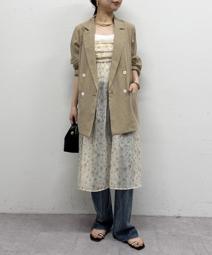 【パルグループ/PAL GROUP】の【Loungedress】フラワーオーガンジーキャミワンピース インテリア・キッズ・メンズ・レディースファッション・服の通販 founy(ファニー) https://founy.com/ ファッション Fashion レディースファッション Fashion for Women ワンピース Dresses フォーマル・パーティードレス・結婚式用ドレス Elegant & Casual Dresses キャミソールワンピース Camisole Dresses オーガンジー Organza Fabric ジャケット Jacket, Outerwear ストレート Straight, Straight Cut タンク Tank Top, Sleeveless Top デニム Denim, Jeans Material 再入荷 Restock / Back in Stock おすすめ Recommended / Our Picks |ID: prp329100004600580 ipo3291000000032708827