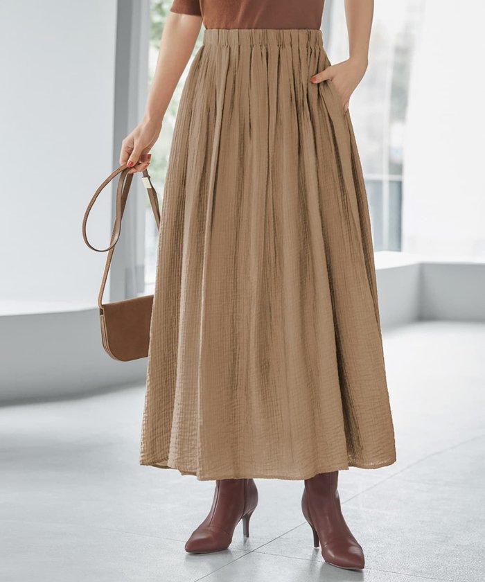 【スタイルデリ/STYLE DELI】の縦シボ織りタックギャザーロングスカート インテリア・キッズ・メンズ・レディースファッション・服の通販 founy(ファニー) https://founy.com/ ファッション Fashion レディースファッション Fashion for Women スカート Skirts ロングスカート Long Skirts / Maxi & Midi Skirts ギャザー Gathered, Ruffled ジャケット Jacket, Outerwear スニーカー Sneakers, Trainers ドレープ Drape, Draping Fabric フレア Flare, Flared ペチコート Petticoat, Underskirt ミックス Mix, Mixed Style ランダム Random, Irregular |ID: prp329100004600590 ipo3291000000032708872