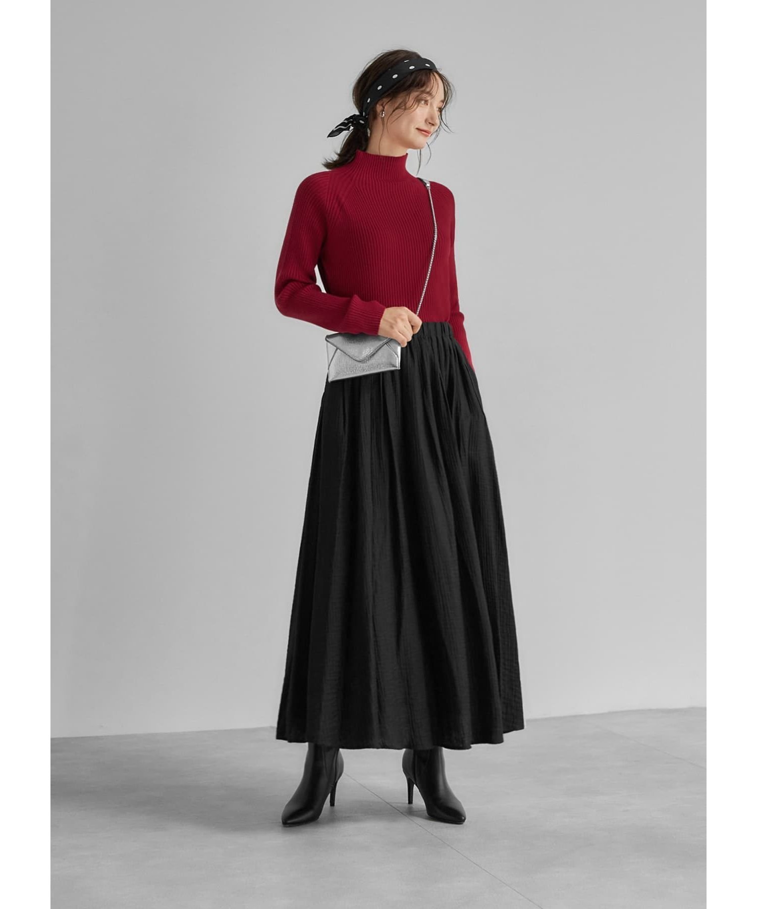【スタイルデリ/STYLE DELI】の縦シボ織りタックギャザーロングスカート インテリア・キッズ・メンズ・レディースファッション・服の通販 founy(ファニー) 　ファッション　Fashion　レディースファッション　Fashion for Women　スカート　Skirts　ロングスカート　Long Skirts / Maxi & Midi Skirts　ギャザー　Gathered, Ruffled　ジャケット　Jacket, Outerwear　スニーカー　Sneakers, Trainers　ドレープ　Drape, Draping Fabric　フレア　Flare, Flared　ペチコート　Petticoat, Underskirt　ミックス　Mix, Mixed Style　ランダム　Random, Irregular　ブラック|ID: prp329100004600590 ipo3291000000032708874