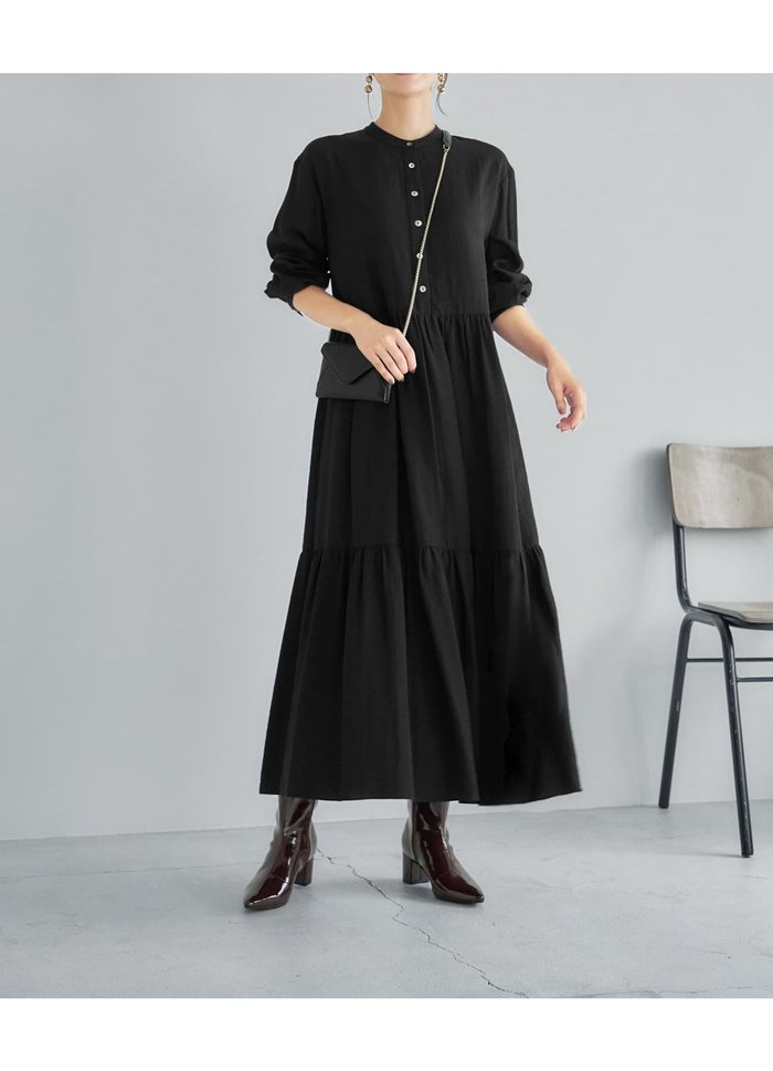 【スタイルデリ/STYLE DELI】の【LUXE】シボ生地ティアードワンピース インテリア・キッズ・メンズ・レディースファッション・服の通販 founy(ファニー) https://founy.com/ ファッション Fashion レディースファッション Fashion for Women ワンピース Dresses イエロー Yellow インナー Innerwear 春 Spring カフス Cuff Design ギャザー Gathered, Ruffled クール Cool, Chic ショルダー Shoulder, Shoulder Strap ジャケット Jacket, Outerwear スニーカー Sneakers, Trainers スリット Slit, Slit Detail ダメージ Distressed, Destroyed チュニック Tunic, Long Top ティアード Tiered, Tiered Style ティアードワンピース Tiered Dress, Flared Dress ドロップ Drop Shoulder, Dropped Style 定番 Standard, Basic Item パーカー Hoodie, Parka パール Pearl, Pearl Accent フロント Front, Front Design ブルゾン Blouson, Bomber Jacket ポケット Pocket, Pocket Detail リラックス Relax, Relaxed Fit ロング Long, Long-Length 冬 Winter / This Winter S/S・春夏 SS, Spring/Summer, Warm Season おすすめ Recommended / Our Picks 夏 Summer |ID: prp329100004600593 ipo3291000000032708882