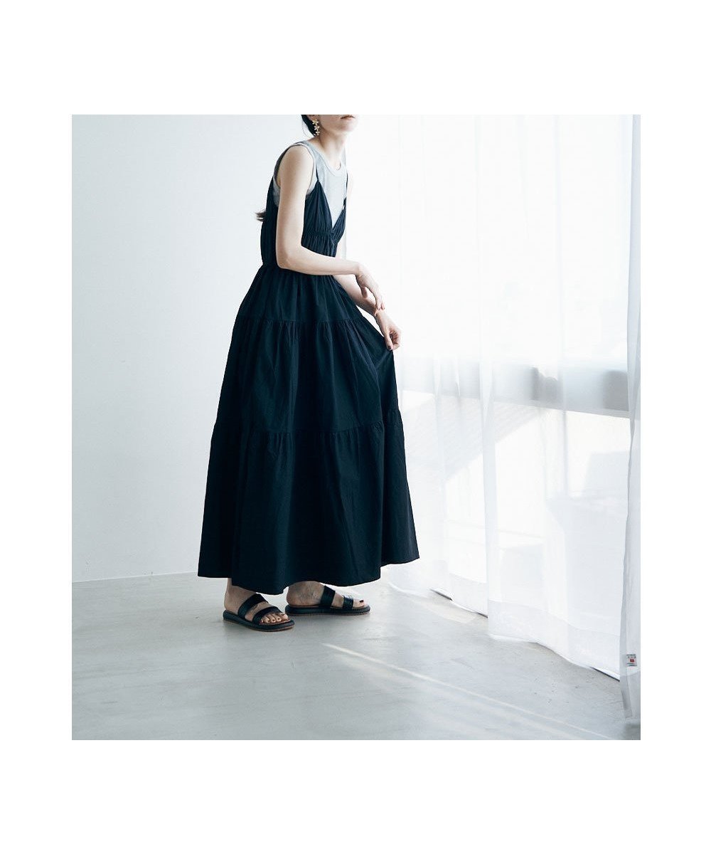 【マージュール/marjour】のCAMISOLE TIERED ONEPIECE インテリア・キッズ・メンズ・レディースファッション・服の通販 founy(ファニー) 　ファッション　Fashion　レディースファッション　Fashion for Women　インナー　Innerwear　カーディガン　Cardigan, Knitwear　キャミソール　Camisole, Spaghetti Strap Top　ギャザー　Gathered, Ruffled　シアー　Sheer, See-Through　ジャケット　Jacket, Outerwear　ストレッチ　Stretch, Stretchy Fabric　タンク　Tank Top, Sleeveless Top　ティアード　Tiered, Tiered Style　ティアードワンピース　Tiered Dress, Flared Dress　長袖　Long Sleeve, Full Sleeve　プレーン　Plain, Simple　半袖　Short Sleeve, Half Sleeve　リラックス　Relax, Relaxed Fit　BLACK|ID: prp329100004600608 ipo3291000000032709052