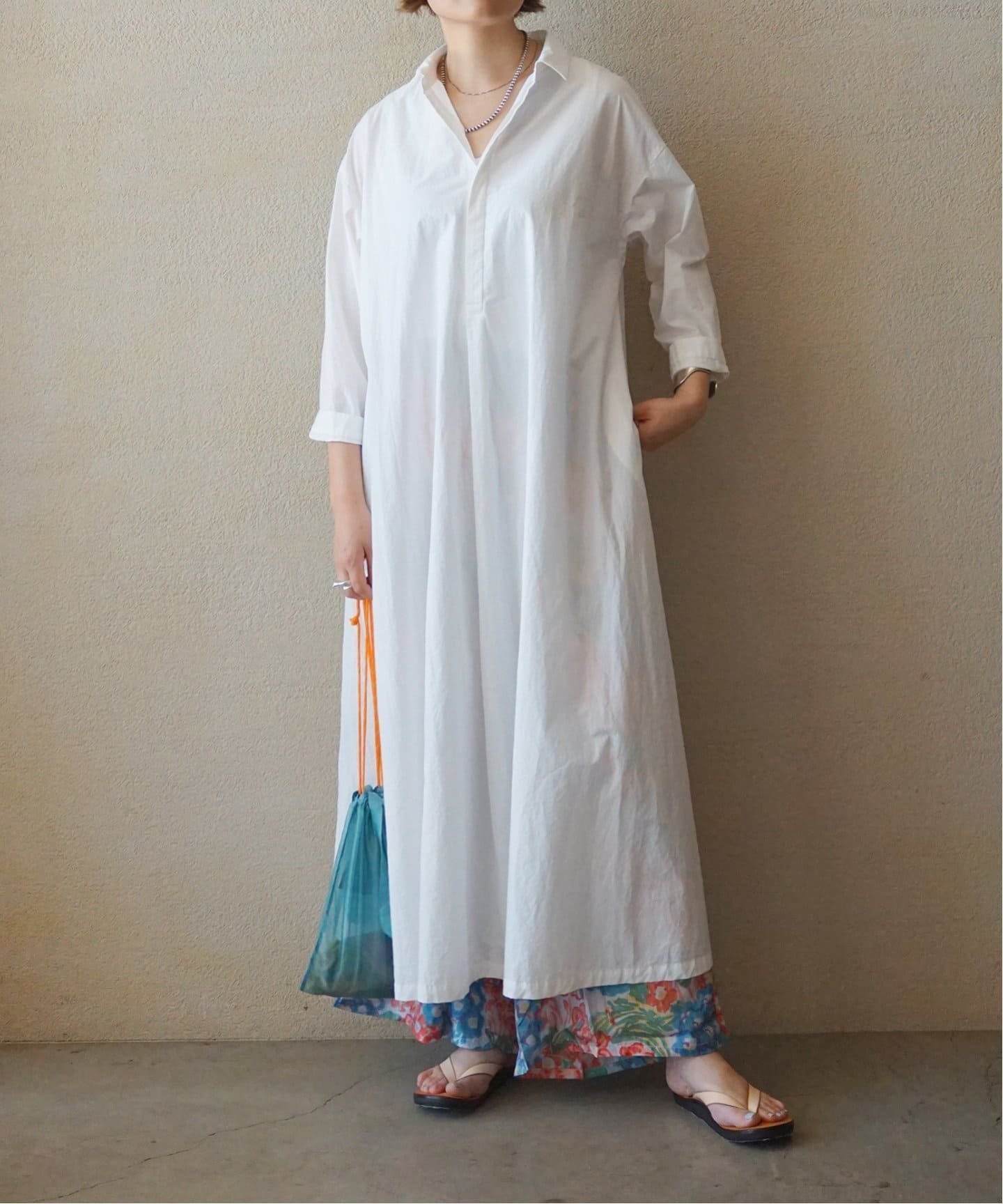 【その他のブランド/Other】のタイプライター フレアーワンピース インテリア・キッズ・メンズ・レディースファッション・服の通販 founy(ファニー) 　ファッション　Fashion　レディースファッション　Fashion for Women　ワンピース　Dresses　2025年　2025　2025春夏・S/S　Spring/Summer 2025 SS25　カフス　Cuff Design　ストライプ　Stripe, Striped Pattern　タイプライター　Typewriter Fabric, Crisp Cotton　ヴィンテージ　Vintage Style　無地　Plain, Solid Color　ホワイト|ID: prp329100004600612 ipo3291000000032709071