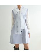 【スナイデル/SNIDEL】のコンストラクトミニワンピース 人気、トレンドファッション・服の通販 founy(ファニー) ファッション Fashion レディースファッション Fashion for Women ワンピース Dresses ウェーブ Wavy Pattern シフォン Chiffon, Lightweight Fabric ストレッチ Stretch, Stretchy Fabric ダブル Double, Double-Breasted フォルム Silhouette, Form フロント Front, Front Design リボン Ribbon, Bow おすすめ Recommended / Our Picks thumbnail LBLU[081]|ID: prp329100004600628 ipo3291000000032709264