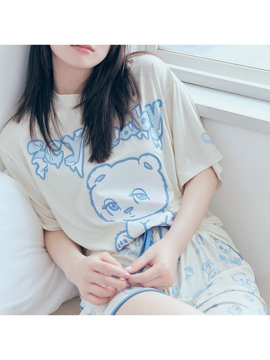 【スナイデル ホーム/SNIDEL HOME】の【限定カラーあり】【icy baby】【接触冷感】Tシャツセットアップ インテリア・キッズ・メンズ・レディースファッション・服の通販 founy(ファニー) 　ファッション　Fashion　レディースファッション　Fashion for Women　トップス・カットソー　Cut & Sew Tops　シャツ・ブラウス・オフィスカジュアル　Elegant Blouses & Button-Ups　ロングTシャツ・Tシャツ　Longline T-Shirts & Tees　イラスト　Illustration　コレクション　Collection, Seasonal Line　ショーツ　Shorts, Short Pants　ショート　Short, Short Length　スポーティ　Sporty, Casual Athletic　セットアップ　Set-Up, Coordinated Outfit　雑誌　Magazine, Fashion Magazine　プリント　Print, Printed Pattern　ランニング　Running, Running Wear, Activewear, Jogging　おすすめ　Recommended / Our Picks　夏　Summer　ギフト プレゼント　Gift / Present　IVR[003]|ID: prp329100004600631 ipo3291000000032709287