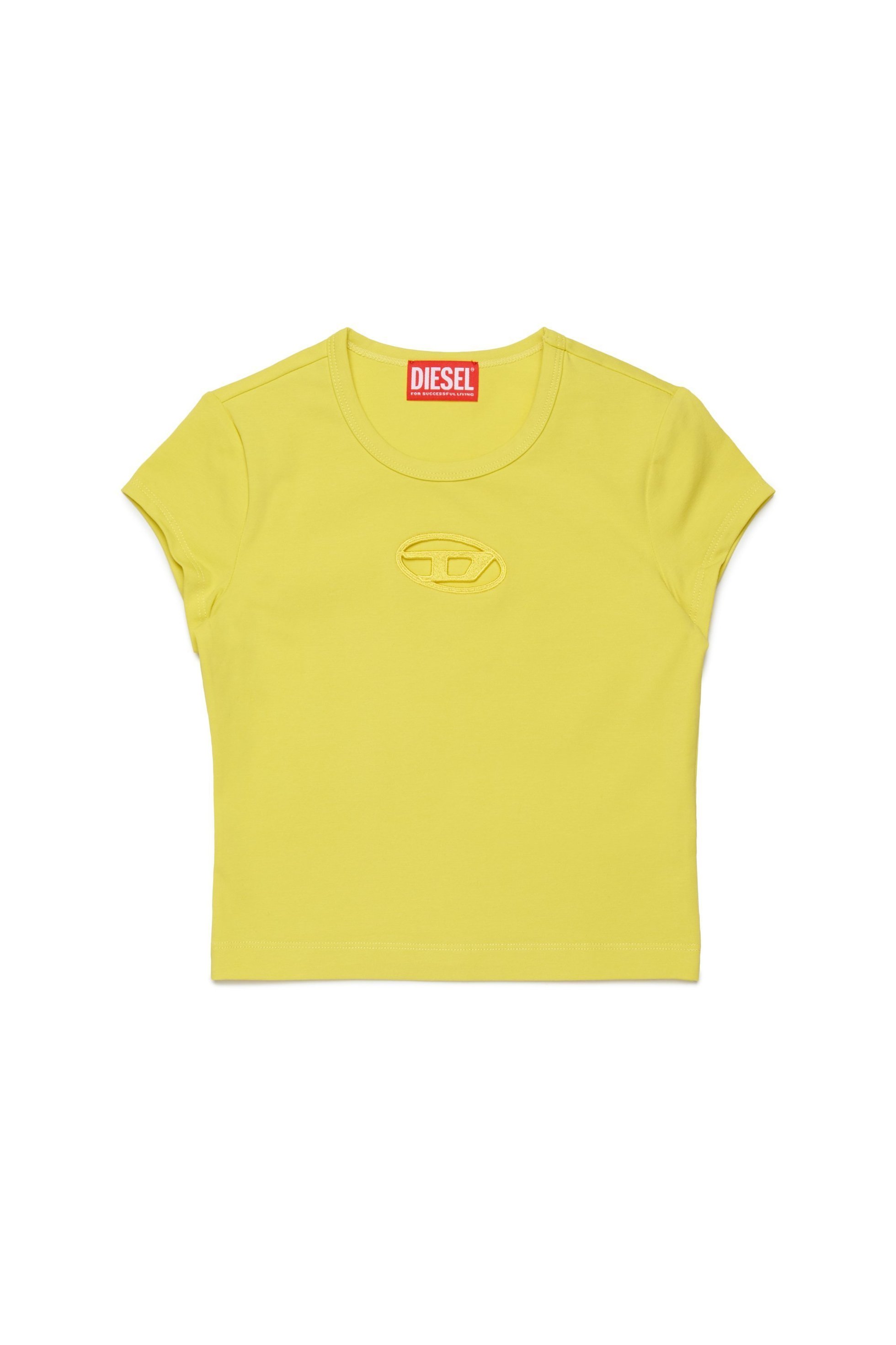 【ディーゼル/DIESEL / KIDS】のキッズ Tシャツ TANGIE インテリア・キッズ・メンズ・レディースファッション・服の通販 founy(ファニー) 　ファッション　Fashion　キッズファッション　Fashion for Kids　オーバル　Oval Design　ストレッチ　Stretch, Stretchy Fabric　スリーブ　Sleeve, Long Sleeve / Short Sleeve　トレンド　Trend, Trending Now　フィット　Fit, Slim Fit　イエロー|ID: prp329100004600710 ipo3291000000032710062