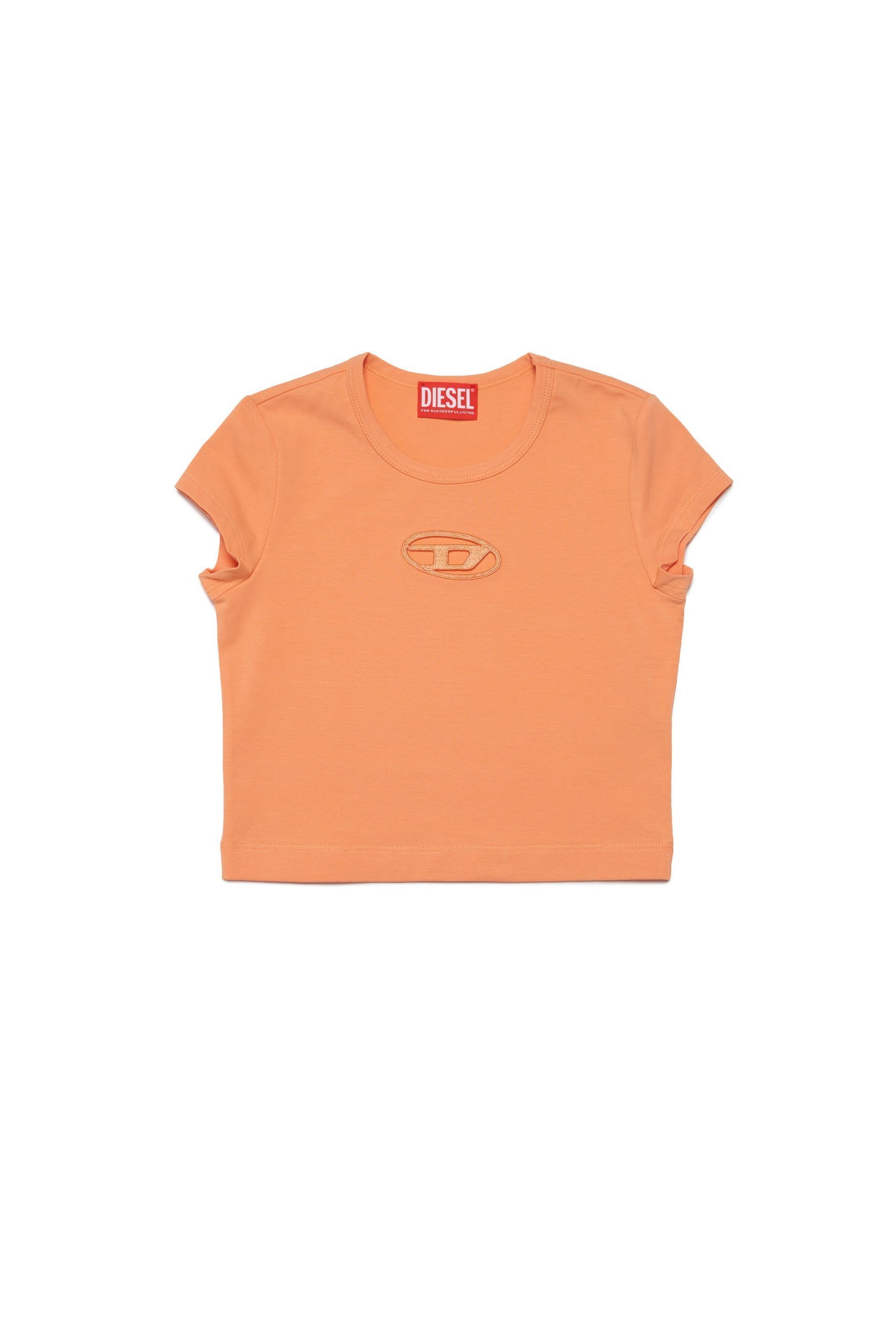 【ディーゼル/DIESEL / KIDS】のキッズ Tシャツ TANGIE インテリア・キッズ・メンズ・レディースファッション・服の通販 founy(ファニー) 　ファッション　Fashion　キッズファッション　Fashion for Kids　オーバル　Oval Design　ストレッチ　Stretch, Stretchy Fabric　スリーブ　Sleeve, Long Sleeve / Short Sleeve　トレンド　Trend, Trending Now　フィット　Fit, Slim Fit　オレンジ|ID: prp329100004600710 ipo3291000000032710065