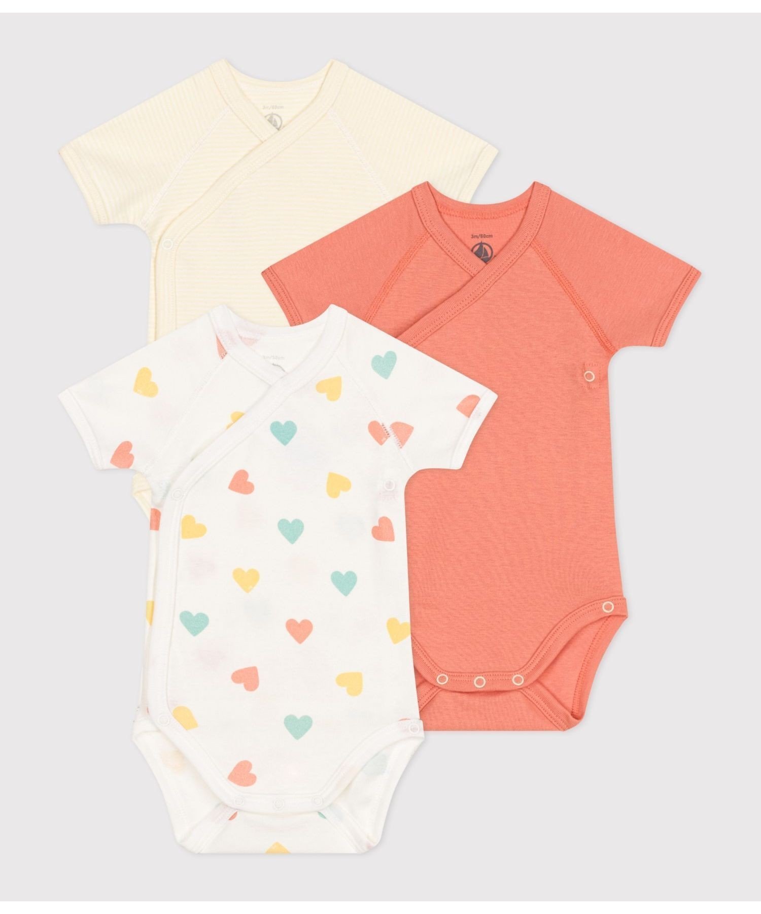 【プチバトー/PETIT BATEAU / KIDS】の半袖あわせボディ3枚組 人気、トレンドファッション・服の通販 founy(ファニー) 　ファッション　Fashion　キッズファッション　Fashion for Kids　おすすめ　Recommended / Our Picks　ギフト プレゼント　Gift / Present　シンプル　Simple, Minimal　プリント　Print, Printed Pattern　人気　Popular, Best Seller　半袖　Short Sleeve, Half Sleeve　 other-1|ID: prp329100004600725 ipo3291000000032710195
