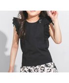 【その他のブランド/Other】の肩フリルレース天竺ノースリーブTシャツ(90~150cm) ブラック|ID: prp329100004600761 ipo3291000000032710348