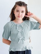 【コカ/coca / KIDS】のキッズ ガールズ ラメリブニットフロントリボントップス 人気、トレンドファッション・服の通販 founy(ファニー) ファッション Fashion キッズファッション Fashion for Kids トップス・カットソー Cut & Sew Tops ポケット Pocket, Pocket Detail thumbnail Lt.blue|ID: prp329100004600784 ipo3291000000032710437