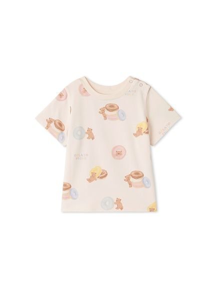 【ジェラート ピケ/gelato pique / KIDS】の【BABY】ドーナツベア柄Tシャツ インテリア・キッズ・メンズ・レディースファッション・服の通販 founy(ファニー) 　ファッション　Fashion　キッズファッション　Fashion for Kids　PNK[066]|ID: prp329100004600790 ipo3291000000032710464