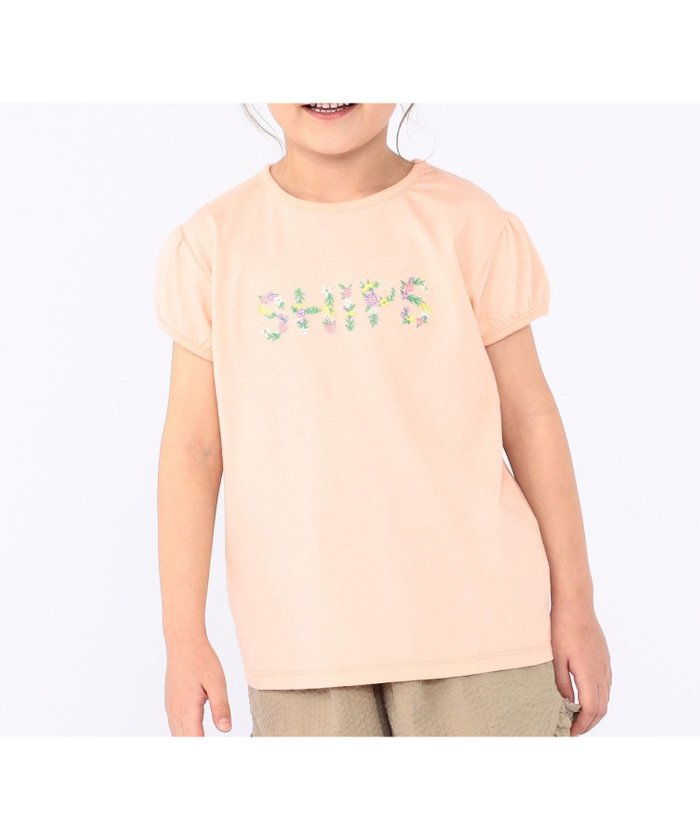 【シップス/SHIPS / KIDS】のSHIPS KIDS 100~130cm / ガーリー 刺繍 ロゴ TEE インテリア・キッズ・メンズ・レディースファッション・服の通販 founy(ファニー) https://founy.com/ ファッション Fashion キッズファッション Fashion for Kids おすすめ Recommended / Our Picks ガーリー Girly, Feminine Style スリーブ Sleeve, Long Sleeve / Short Sleeve ボトム Bottoms, Lower Wear |ID: prp329100004600795 ipo3291000000032710479