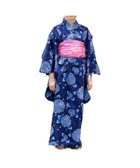 【その他のブランド/Other】の浴衣 キッズ 2点セット 女の子 和柄 兵児帯 紫陽花/ネイビー|ID: prp329100004600815 ipo3291000000032710563