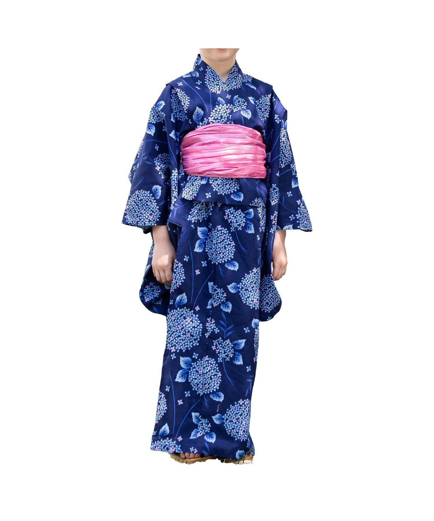【その他のブランド/Other】の浴衣 キッズ 2点セット 女の子 和柄 兵児帯 インテリア・キッズ・メンズ・レディースファッション・服の通販 founy(ファニー) 　ファッション　Fashion　キッズファッション　Fashion for Kids　モダン　Modern, Contemporary　エレガント 上品　Elegant　夏　Summer　紫陽花/ネイビー|ID: prp329100004600815 ipo3291000000032710563