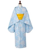 【その他のブランド/Other】の浴衣 キッズ 2点セット 女の子 和柄 兵児帯 紫陽花/サックス|ID: prp329100004600815 ipo3291000000032710565