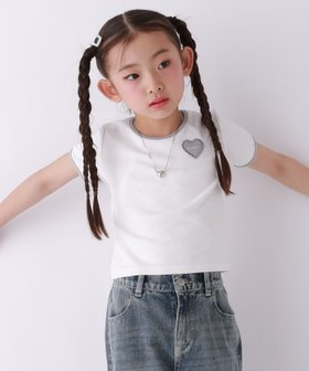 【レピピアルマリオ/repipi armario / KIDS】の【10C REPIPI】バックレースハートTシャツ 人気、トレンドファッション・服の通販 founy(ファニー) ファッション Fashion キッズファッション Fashion for Kids フロント Front, Front Design ワンポイント One Point, Statement Accent |ID:prp329100004600821